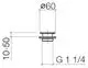 DORNBRACHT Siebventil SERIENNEUTRAL 10100970 1 1/4'' Platin, 10100970-08 Galeriebild 3